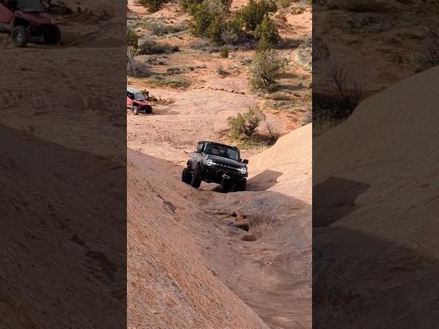 Bronco Badlands up the Staircase at Hell's Revenge Moab. Guided by Portal Off-road tours