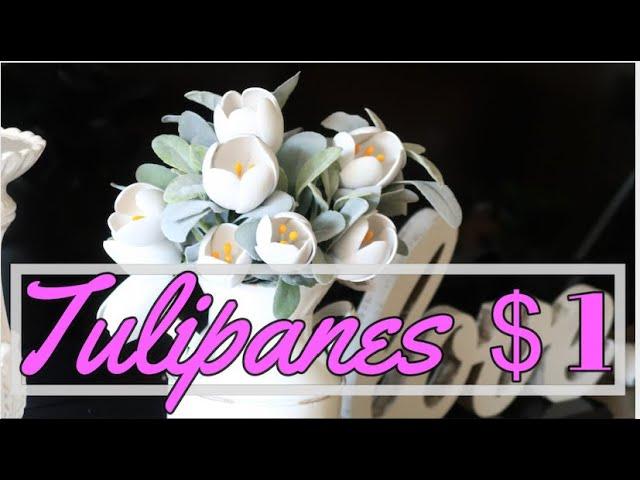 Como Hacer Tulipanes de Goma Eva⎢Tulipanes $1 de Foamy⎢DIY Tulips Hand-Made⎢Tulipanes Foami 2020