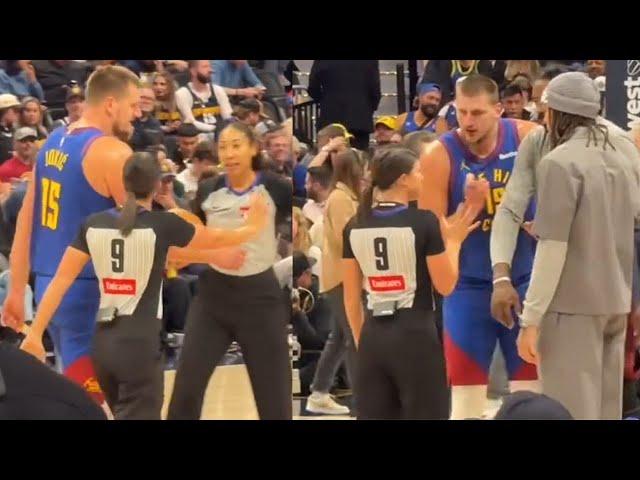 Nikola Jokic COMPLAINING on BAD CALLS is HILARIOS - at the Miami Heat vs Denver Nuggets game