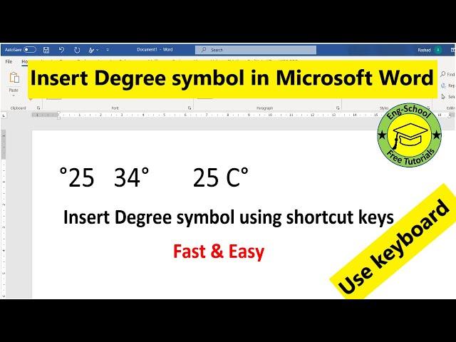 how to insert degree symbol in Microsoft word [fast and easy]