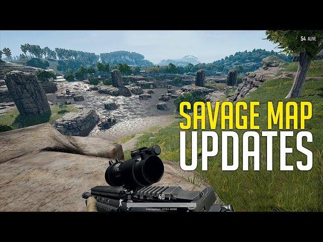 PUBG Savage Map Updates! New Places and Features (Playerunknown's Battlegrounds)