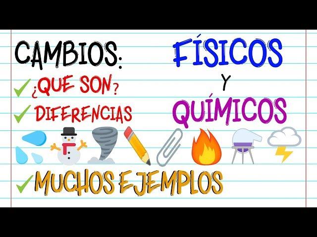  Cambios Físicos y Químicos   [Fácil y Rápido] | QUÍMICA |