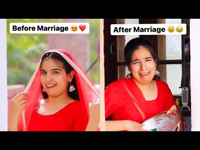 Girls Before Marriage  Vs Girls After Marriage  || Lockdown Viral Tiktok Video ~ Priyal Kukreja