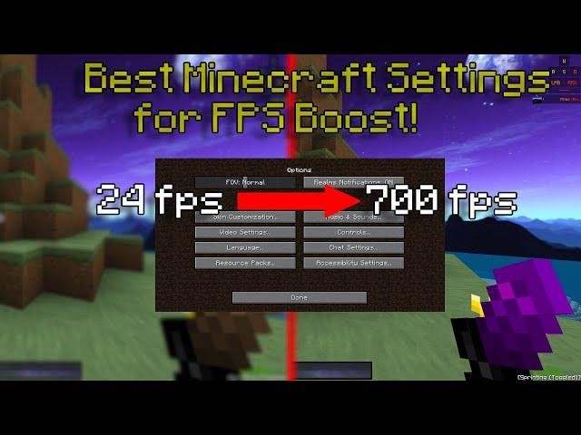 BEST Minecraft Settings for FPS Boost (UPDATED 2022)