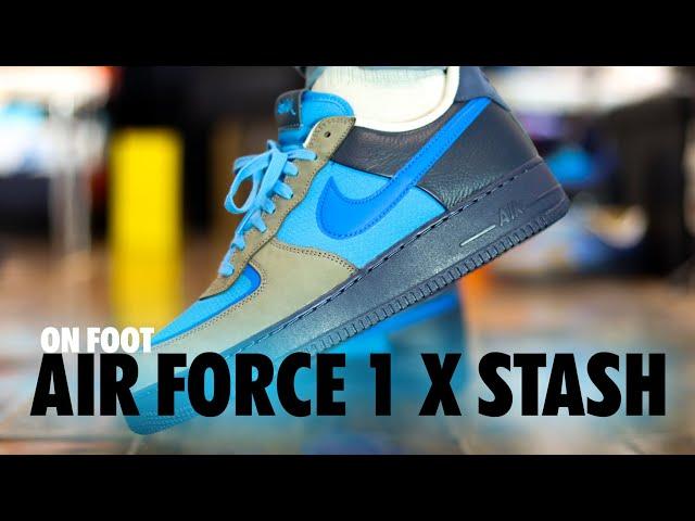 ON FOOT! Nike Air Force 1 X Stash Blue Pack Schopes 4K HF5516 001