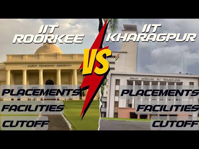 IIT ROORKEE Vs IIT KHARAGPUR | IIT ROORKEE PLACEMENTS | IIT KHARAGPUR PLACEMENTS | JEE MAINS 2024