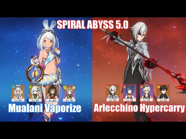 C0 Mualani Vaporize & C0 Arlecchino Hypercarry | Spiral Abyss 5.0 | Genshin Impact