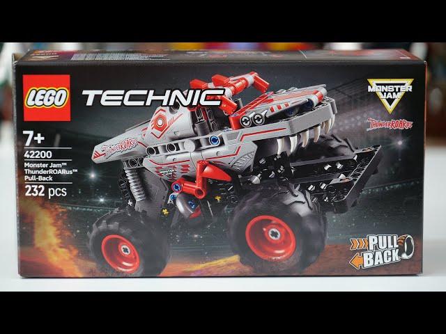 LEGO Technic 42200 Monster Jam ThunderROARus Pull Back - LEGO Speed Build Review