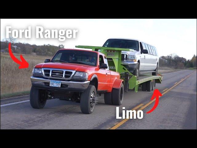 Towing a limo with a dually Ford Ranger