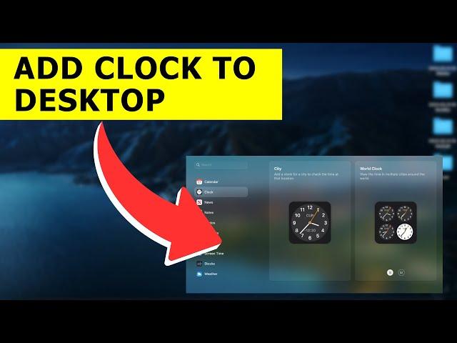 How To Add Clock Widget On Macbook Air/Pro Or iMac