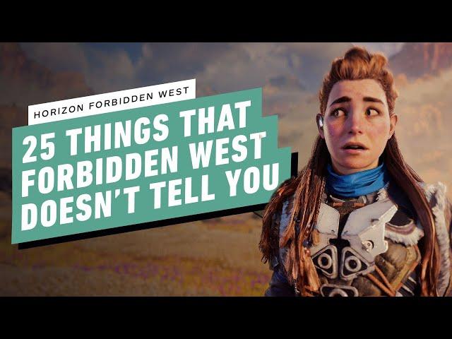 25 Things Horizon Forbidden West Doesn't Tell You