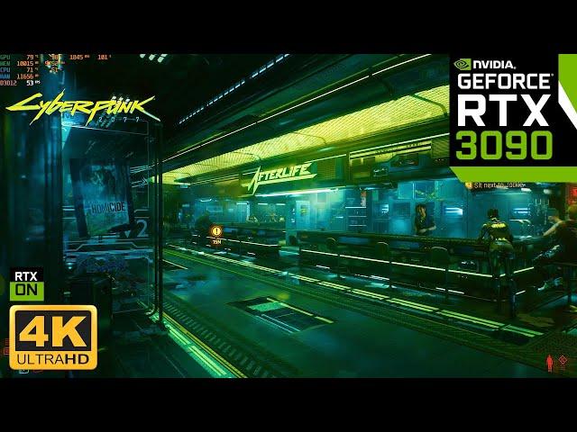 Cyberpunk 2077 - RTX 3090 Ultra Ray Tracing 4K Gameplay | DLSS ON