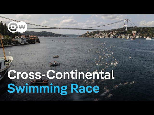 Thousands swim between continents in iconic Istanbul race | DW News