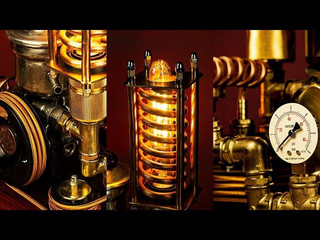 Steampunk Lamp from Auto Parts | DIY #asmr