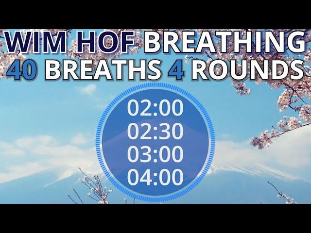 Wim Hof Guided Breathing Session - 4 Rounds 40 Breaths Extreme Prolonged No Talking