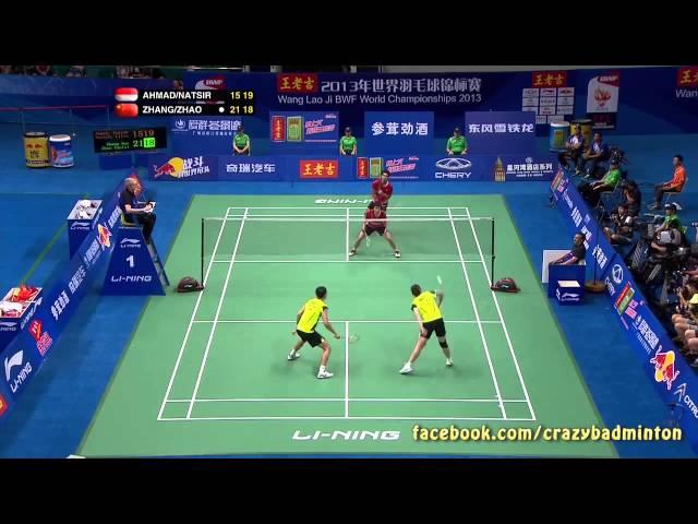 All-You-Can-Eat Smashes Rally (SF XD T Ahmad L Natsir vs Zhang N Zhao YL 2013 BWF Championships)