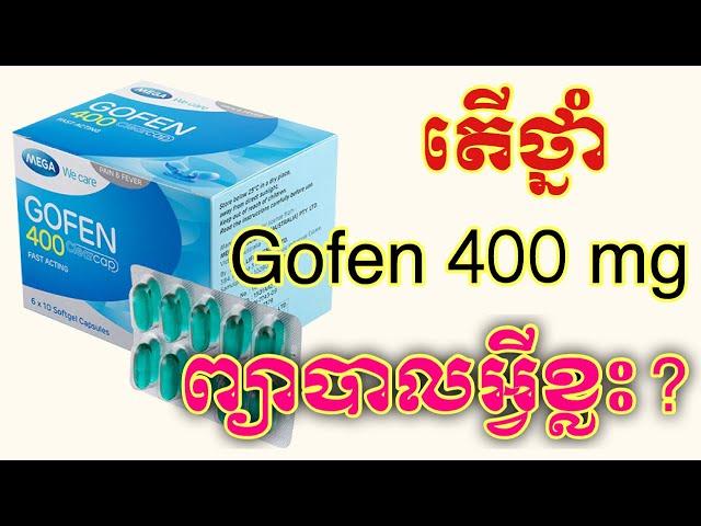 តើថ្នាំ Gofen 400 mg ព្យាបាលពូកែលើជំងឺអ្វីខ្លះ?