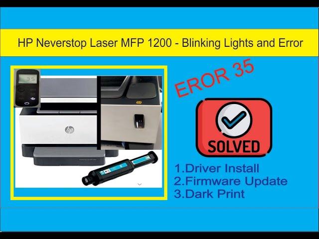 Hp Neverstop Laser MFP 1200w (Toner 103 / 104) Printer  Error 30 35 55 Problem 100% Solve