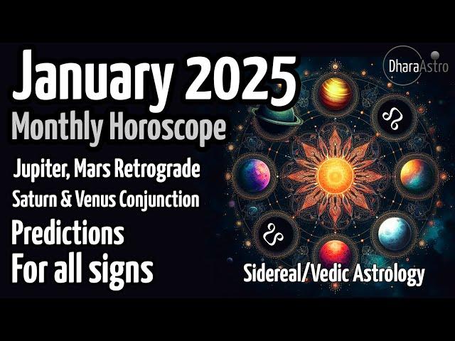 January Horoscope 2025 | Monthly Predictions | Vedic Astrology rashifal #siderealastrology#astrology