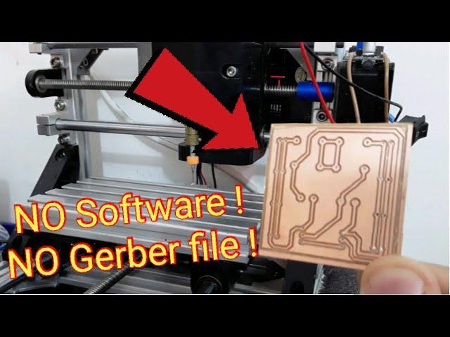 PCB Milling using CNC Machine Without using Gerber file and Without Installing Software \ CNC PCB