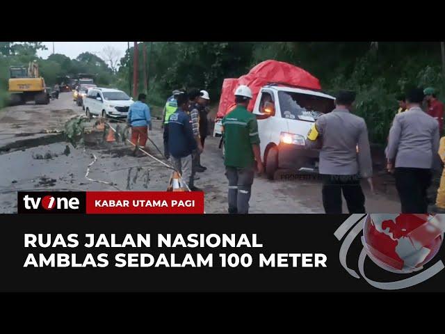 Jalan Kerinci-Merangin Bangko Amblas Sedalam 100 Meter | Kabar Utama Pagi tvOne