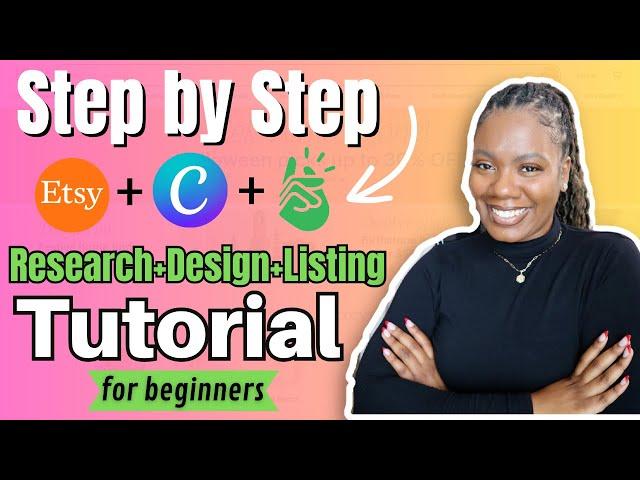 2024 Complete Etsy Print On Demand, Canva & Printify tutorial for beginners | Step by Step process