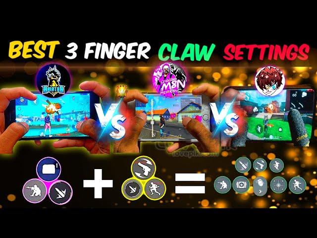 3 finger claw free fire | 3 finger custom hud free fire