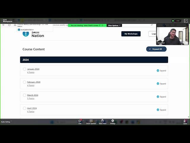 #Masterclass Live Session #JatanShah #Practical Excel Case Studies #online #Course #skillnation