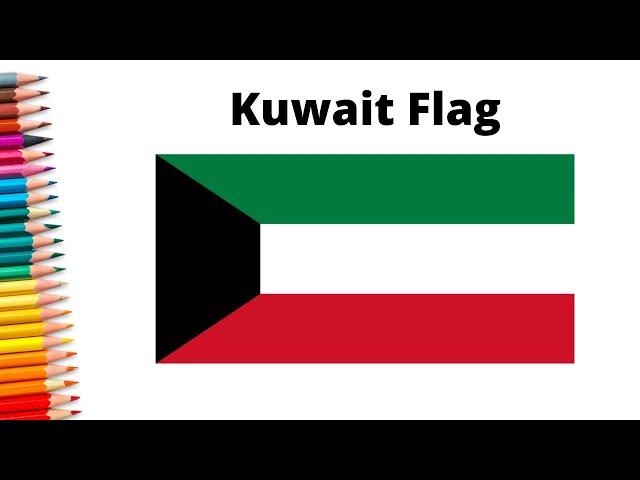 kuwait flag drawing easy | Kuwait Flag