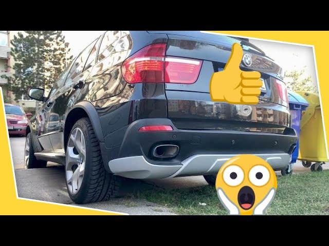 BMW X5 E70 4.8i exhaust modification resonator delete sound before/after