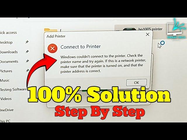 Windows Couldn’t Connect To The Printer. Check The Printer Name And Try Again | Windows 10/11 |