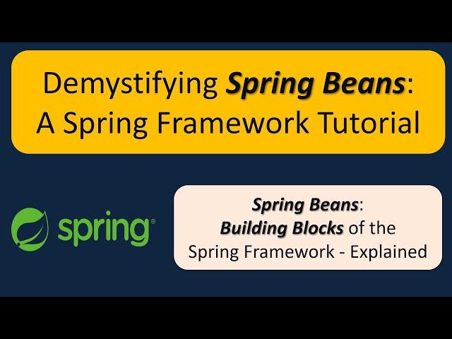 What are spring beans? | Understanding Spring Beans | Spring Tutorial | Spring Basics