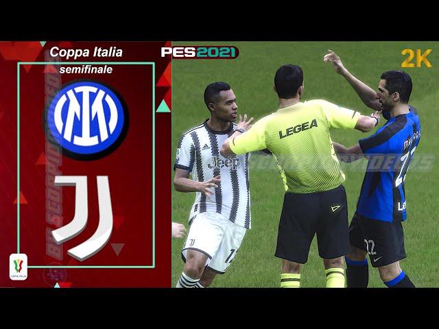 Inter-Juventus: Alta Tensione | Semifinale di Coppa Italia | PES 2021, Legend Level | Gameplay 2K