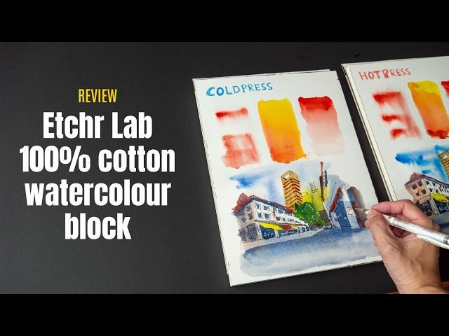 Etchr 100% cotton 350gsm watercolour paper block (review)