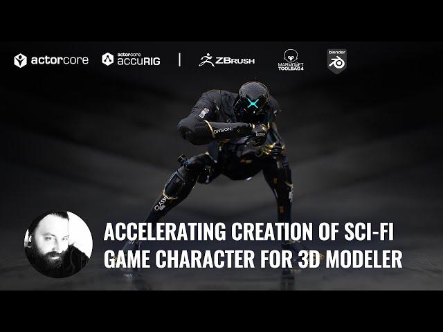 Accelerating Creation of Sci-fi Game Character for 3D Modeler | ActorCore AccuRIG