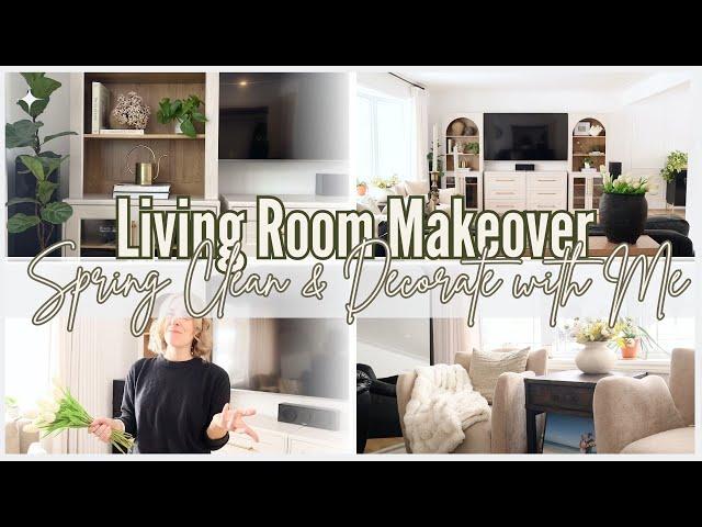 NEW! 2025 EARLY SPRING LIVING ROOM MAKEOVER | Clean and Decorate with me | Small House Decor Haul