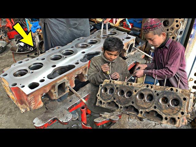 Repairing Of Old Rusted 8 Cylinder Head | Dead CylinderHead Restore