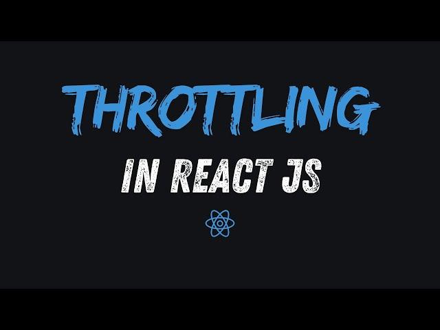 Throttling React JS | useThrotttle | Frontend Interview Questions | React Interview Experience