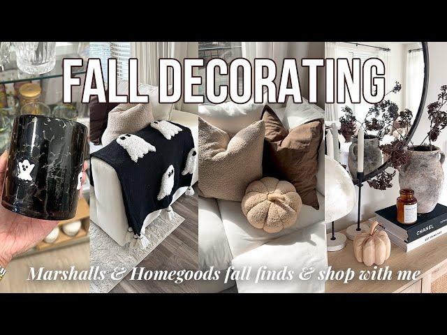 DECORATE FOR FALL WITH ME Marshalls & Homegoods fall/halloween finds (shop with me and haul)