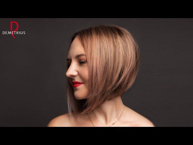 LONG BOB | WOMEN'S HAIRCUT FOR SHORT HAIR | DEMETRIUS TECHNIQUE | ENG SUBS