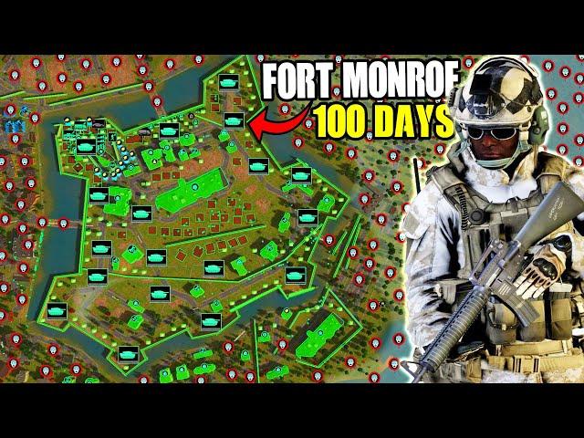 I Spent 100 DAYS in FORT MONROE in New Zombie Simulator... (Base Building Update)