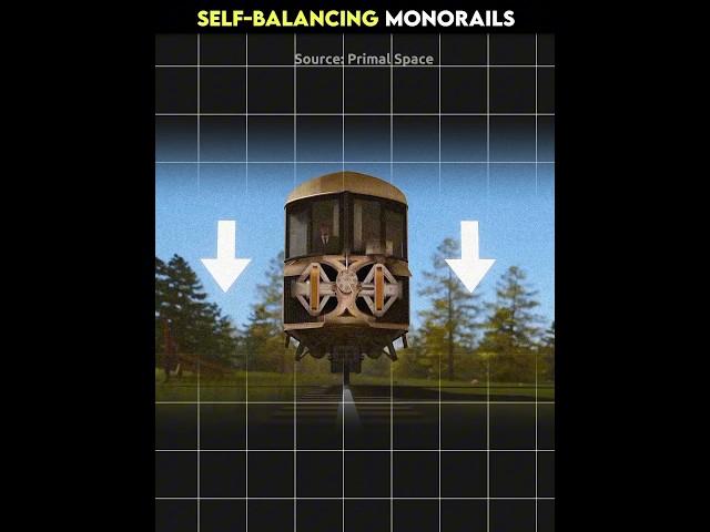 The Secret Behind Self-Balancing Monorails #facts #sciencingfacts #interestingfacts #shorts