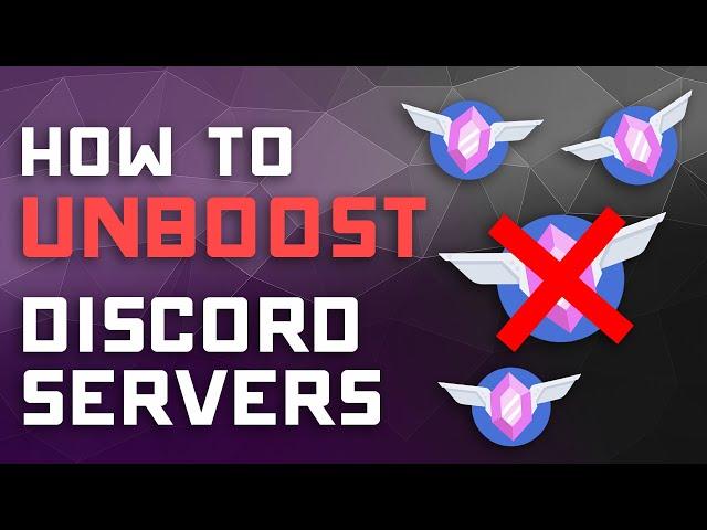 How to UNBOOST Discord Servers - Transfer Nitro Boost to Another Server