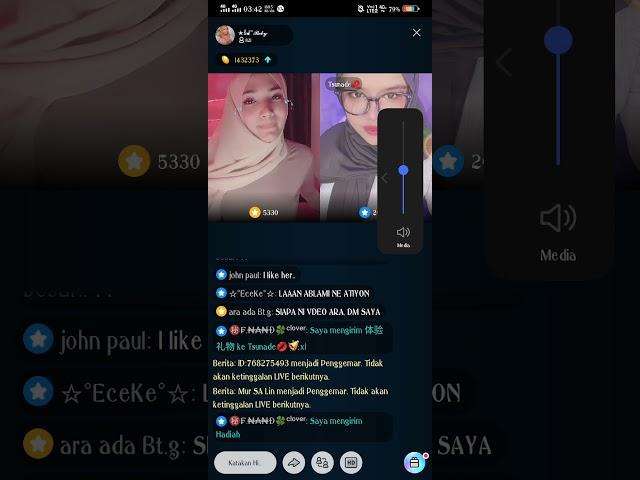 bigo live SD BABY( melayu Indonesia) ft TSUNADE (melayu Malaysia) main game pemersatu bangsa.