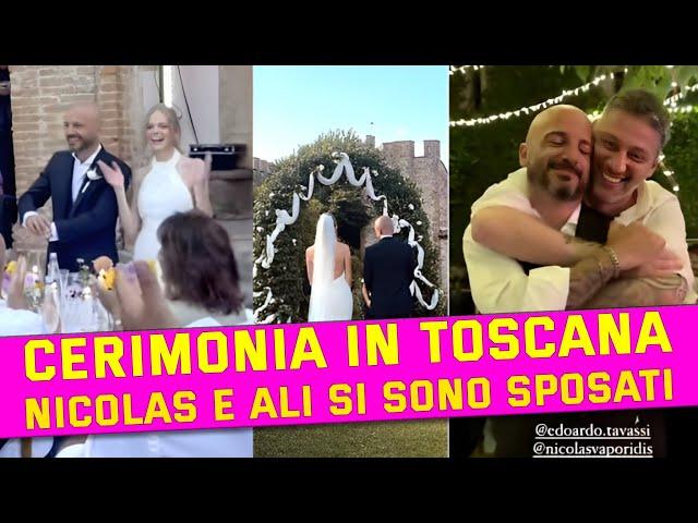 Nicolas Vaporidis e Ali Rinaldo si sono sposati: la cerimonia in Toscana, gli invitati vip