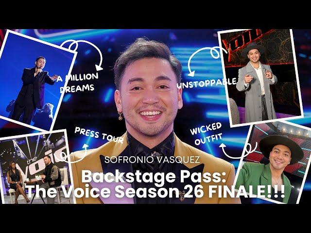 WE WON THE VOICE SEASON 26!!! | Backstage Pass - Sofronio Vasquez | NBC The Voice