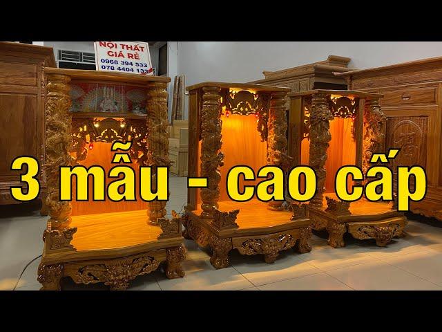 các mẫu bàn thờ thần tài đẹp - bàn thờ thần tài cao cấp