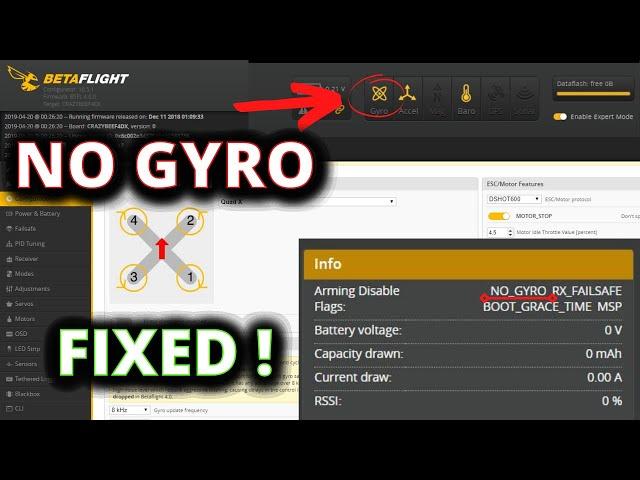 How To Fix Betaflight No Gyro Issue! When All Else Fails...