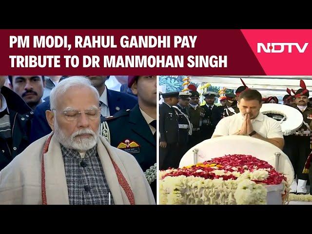 Manmohan Singh Funeral | PM Modi, Rahul Gandhi Others Leaders Pay Last Tribute To Manmohan Singh