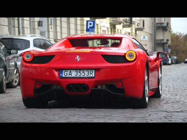 FERRARI 458 SPIDER REV, LAUNCH CONTROL, ACCELERATION AND DRIFT WITH SPORT EXHAUST PIPES IN WARSAW